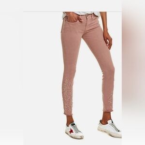 Frame Denim Women's Blush Embroidered Skinny Jeans